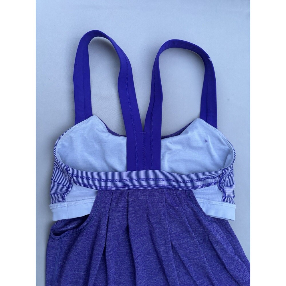 Lululemon Rest Less Tank Top Heather Bruised Berry Wee Striped Women’s Size 2 - Picture 6 of 10
